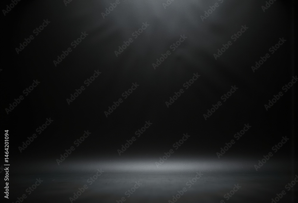 Fototapeta premium Empty dark stage with spotlight and shadow, ideal for presentations or performances