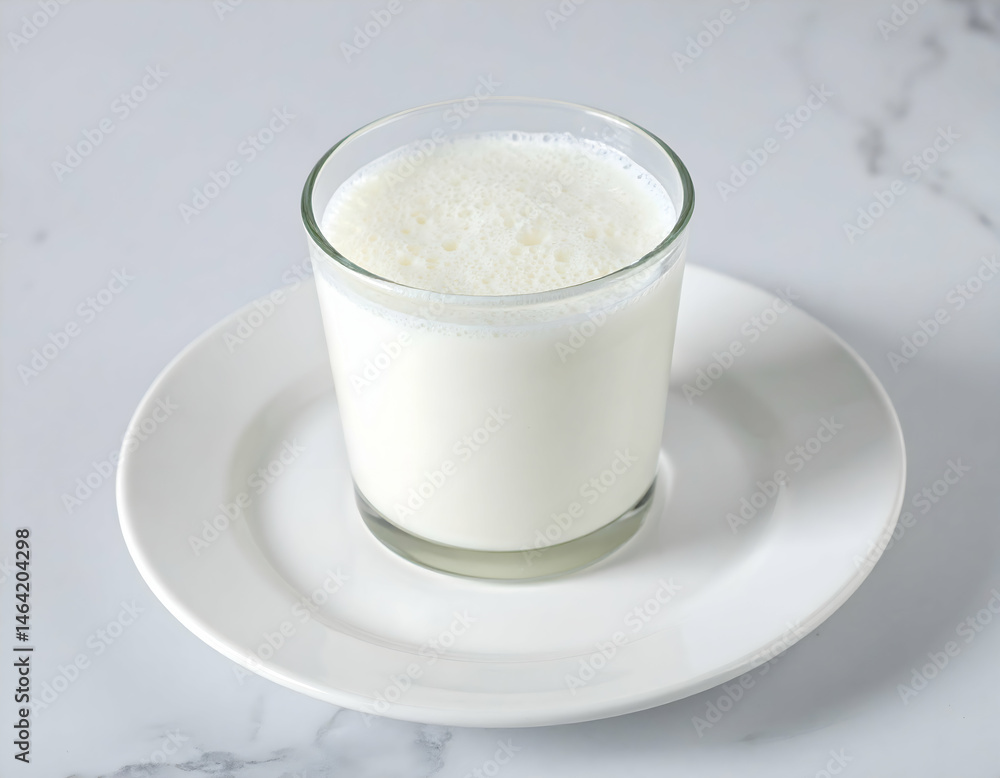 A full glass of fresh white milk, a healthy dairy drink A full glass of fresh white milk, a healthy dairy drink