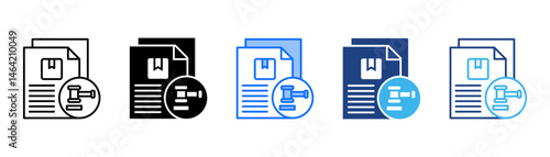 Tender Icon Set With Multiple Style Collection 