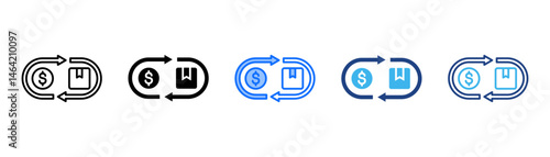 Exchange Icon Set With Multiple Style Collection 