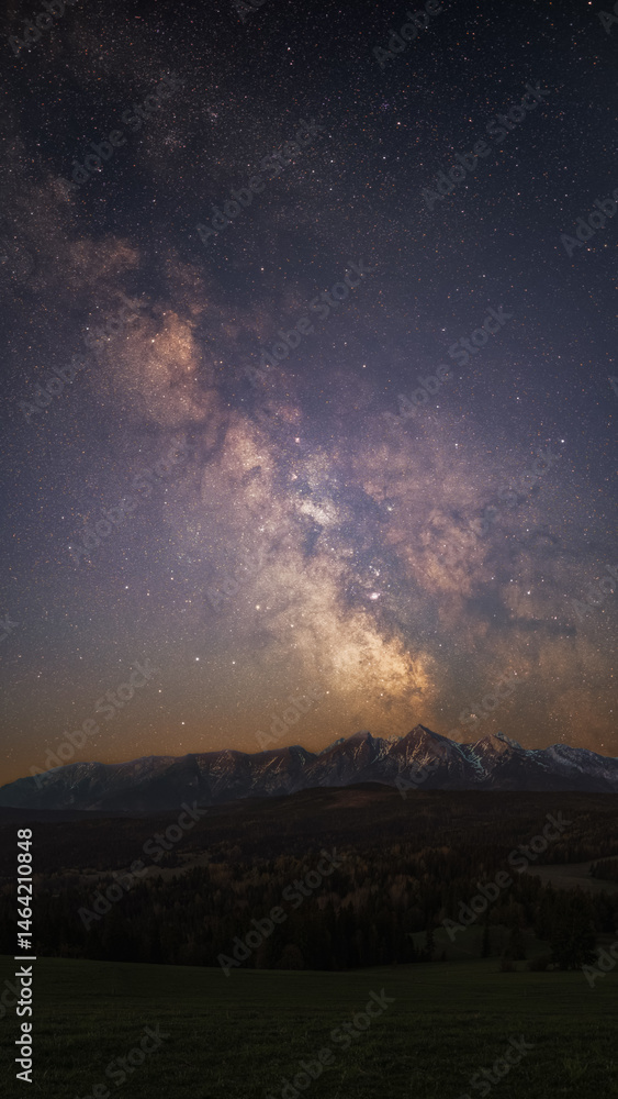 Fototapeta premium Milky Way over Tatra Mountains