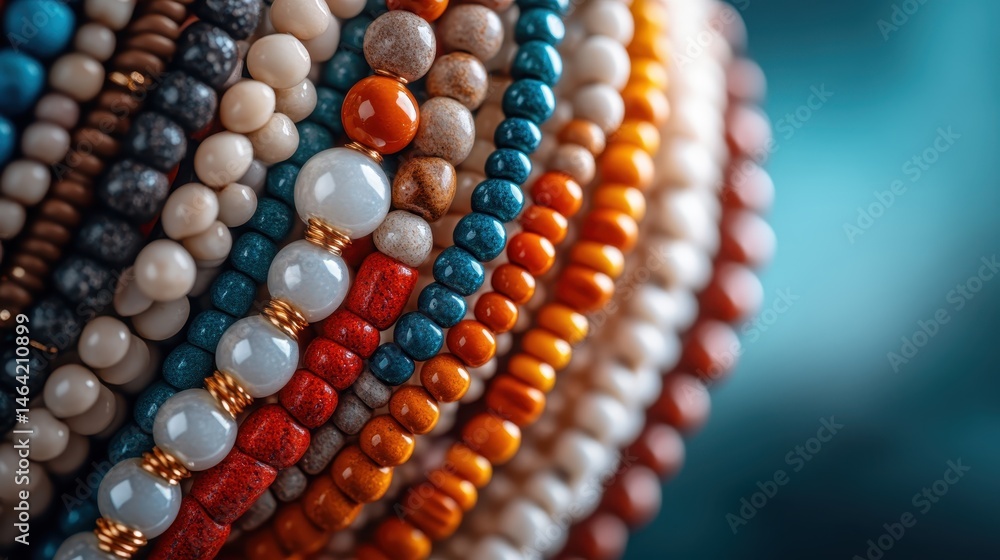 A stunning close-up of an array of vibrant beads in various colors and textures showcases the beauty of craftsmanship and artistry in jewelry-making or decoration. A stunning close-up of an array of vibrant beads in various colors and textures showcases the beauty of craftsmanship and artistry in jewelry-making or decoration.