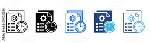 Deadline Icon Set With Multiple Style Collection 