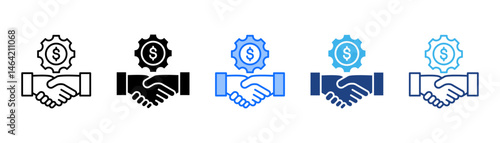 Agreement Icon Set With Multiple Style Collection 