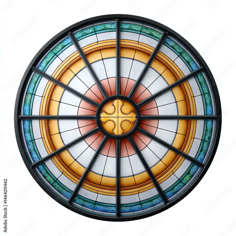 Naklejka premium Circular Stained Glass Window