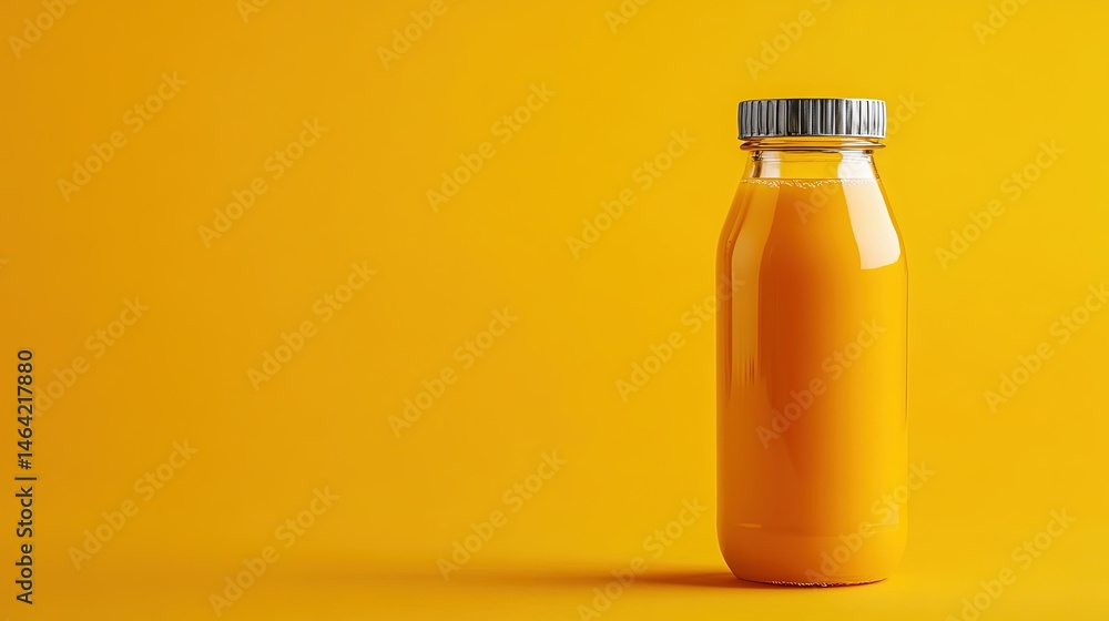 Simple mockup of a plastic bottle with a bright metal cap, perfect for juice products. Simple mockup of a plastic bottle with a bright metal cap, perfect for juice products.