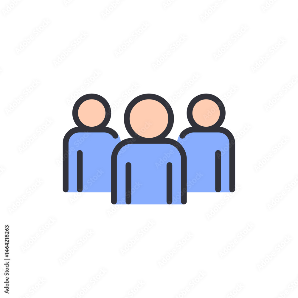Fototapeta premium Stylized depiction of a united team against a dark background