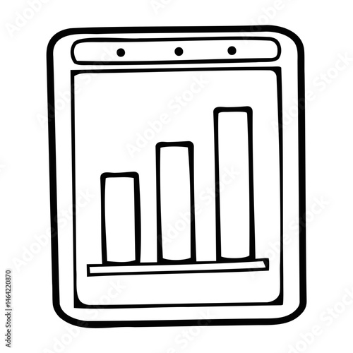 Growth chart business analysis data graph report presentation infographic visual communication and analysis isolated on transparent background