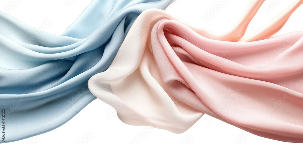 Fototapeta premium Soft Pastel Gradient Fabric Drape