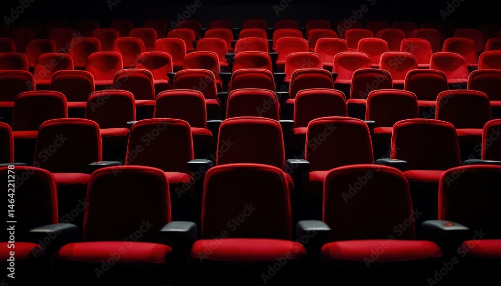 Fototapeta premium Empty movie theater seats