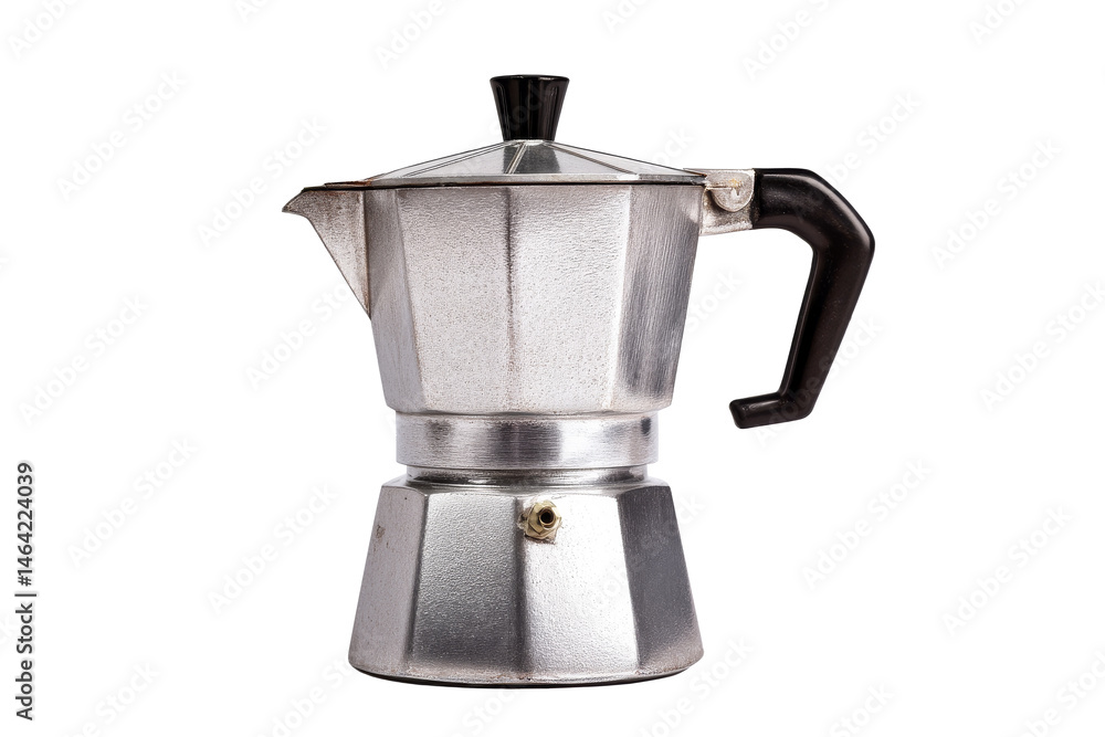 Moka pot or Moka coffee isolated on transparent background. Moka pot or Moka coffee isolated on transparent background.