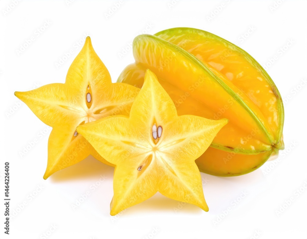 Fototapeta premium Starfruit isolated on white background