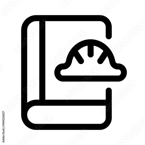 project book icon with line style, perfect for user interface projects