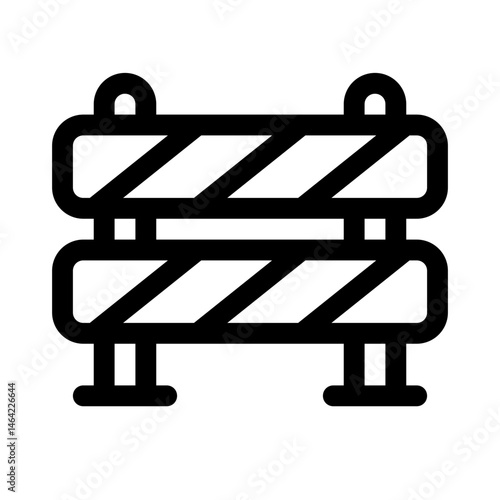 road barrier icon with line style, perfect for user interface projects