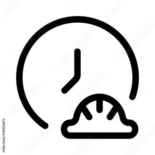labour time icon with line style, perfect for user interface projects