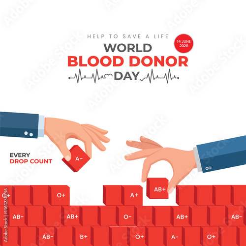 Blood Donor Day Awareness Campaign Social Media Post Instagram Template