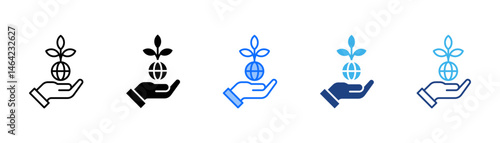 Environment Icon Set With Multiple Style Collection 