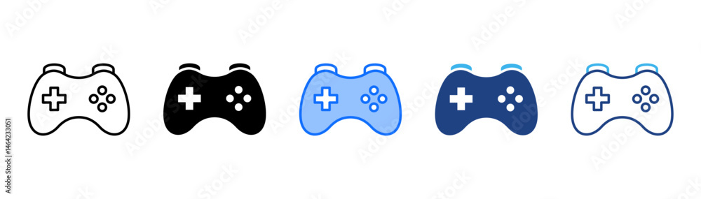 Gaming Icon Set With Multiple Style Collection Gaming Icon Set With Multiple Style Collection