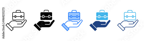 Employment Icon Set With Multiple Style Collection 