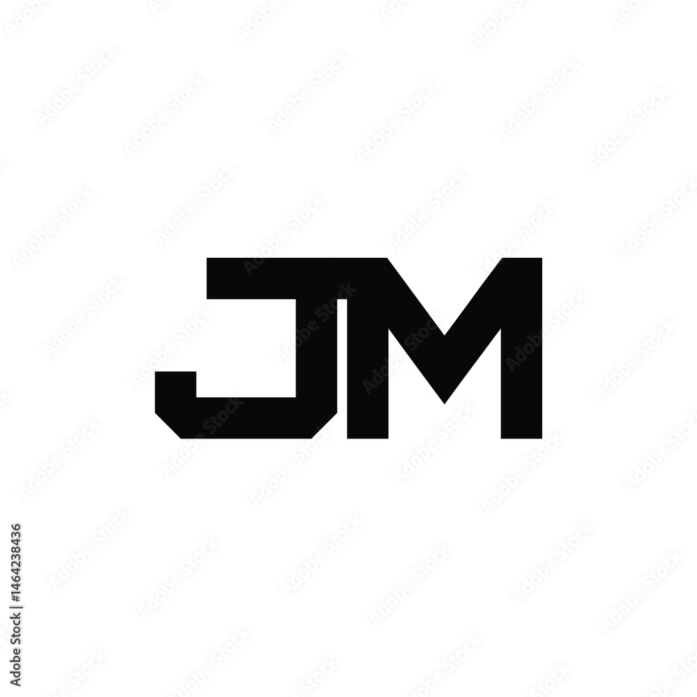 JM monogram logo design letter text name symbol monochrome logotype alphabet character simple logo JM monogram logo design letter text name symbol monochrome logotype alphabet character simple logo