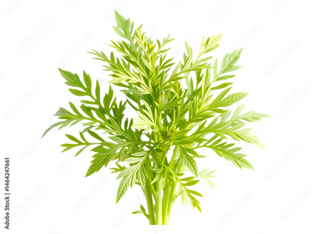 Fototapeta premium Fresh Green Celery Sprig on Transparent Background