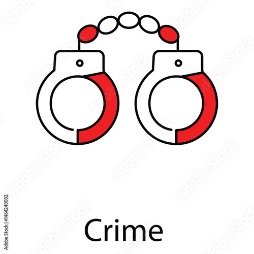 Legal vector Icon design Depicting Crime Law and Justice