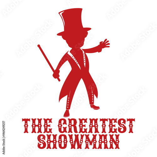 Greatest Showman silhouette typography circus design
