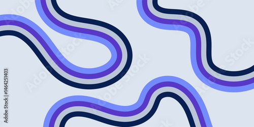 Abstract colorful 70s background vector. Vintage retro wallpaper with rainbow stripes and wavy lines. A 1970 color illustration suitable for posters, banners, decorative items and wall art.