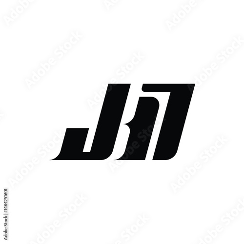 JN monogram logo design letter text name symbol monochrome logotype alphabet character simple logo