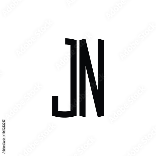 JN monogram logo design letter text name symbol monochrome logotype alphabet character simple logo