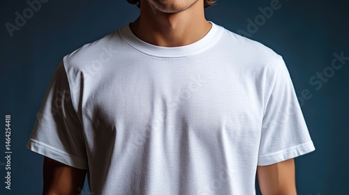 Wallpaper Mural Blank white t-shirt on a man Torontodigital.ca