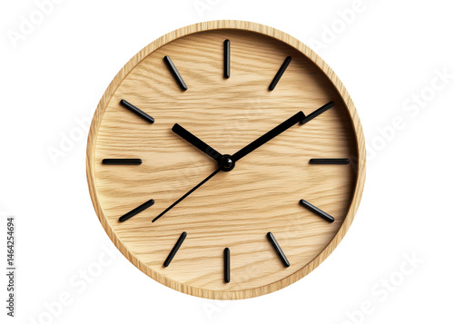 Wallpaper Mural Wooden clock isolated on transparent background, representing time, measurement, and deadline. Torontodigital.ca