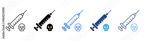 Toxic Icon Set With Multiple Style Collection 