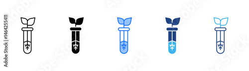 Gmo Test Icon Set With Multiple Style Collection 