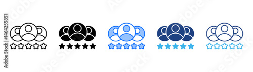 Rating Icon Set With Multiple Style Collection 
