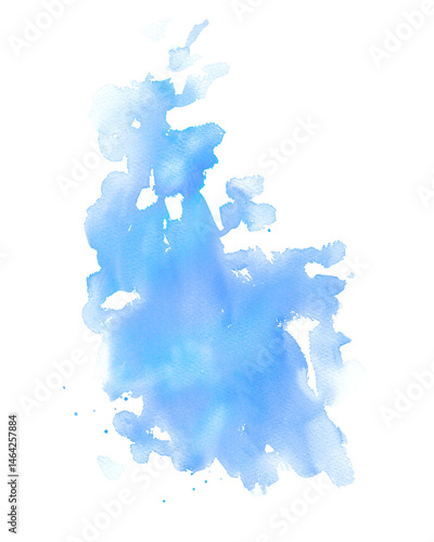 Watercolor paint spot on white background. Abstract paint spot, bright, juicy, expressive