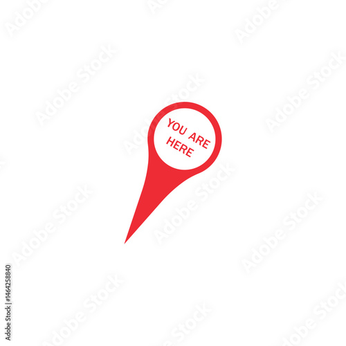 Marker location icon with you are here