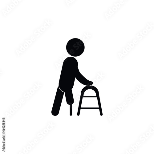 Disabled Person badge, vector illustration