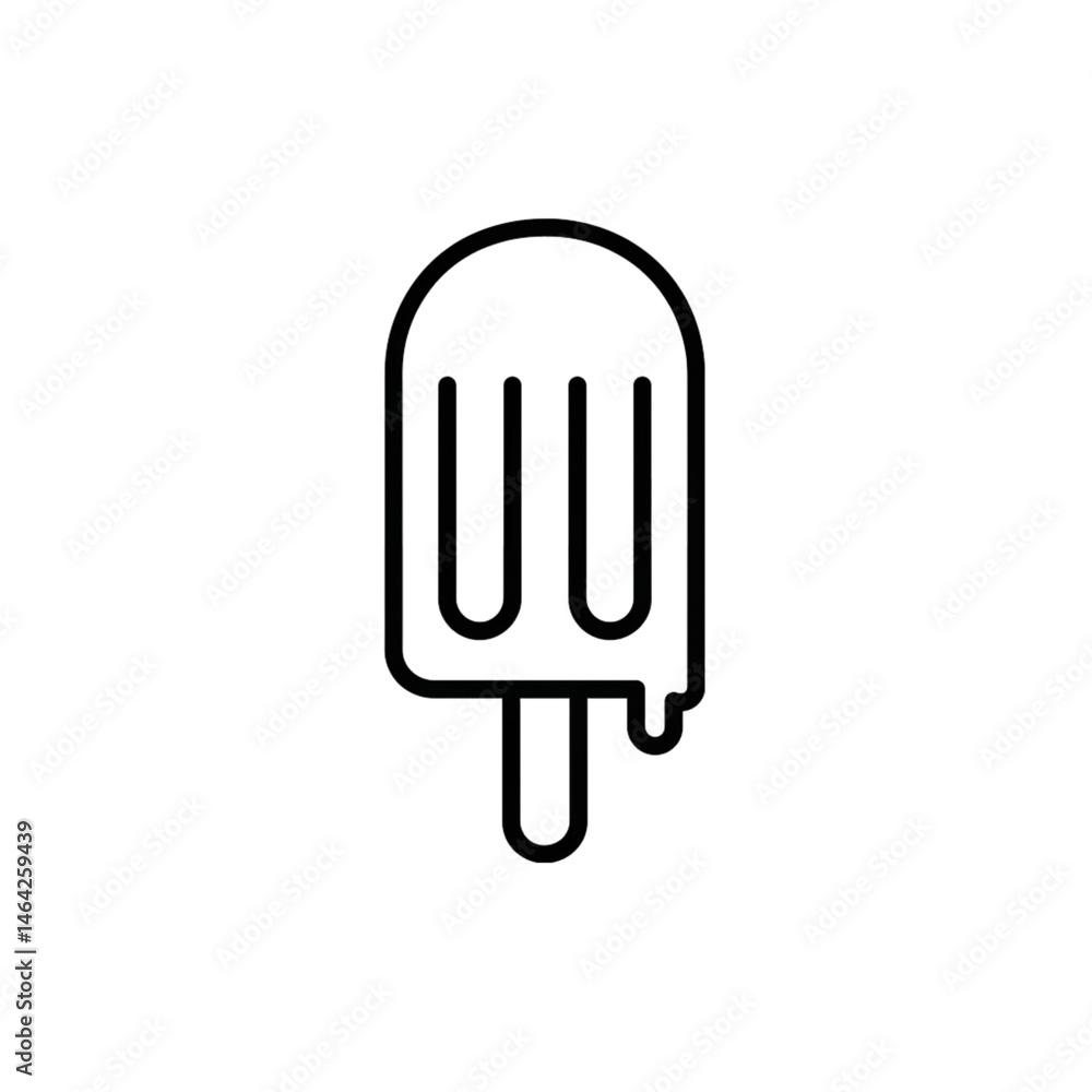 Simple ice cream stick icon Simple ice cream stick icon