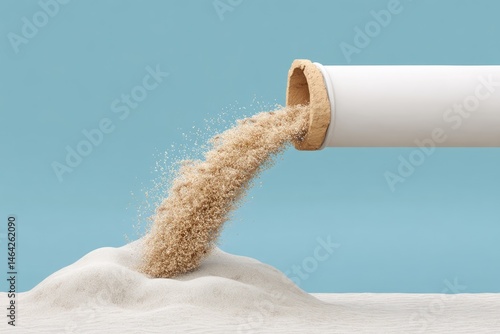 Water Pipe Malfunction Leads to Dry Sand Spilling Onto the Ground in an Unexpected Scenario