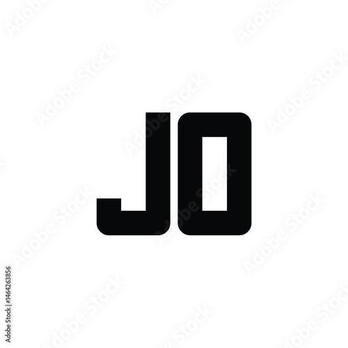 JO monogram logo design letter text name symbol monochrome logotype alphabet character simple logo