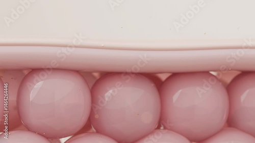 Blue peptide activates collagen to restore skin firmness and glow. 3D rendering