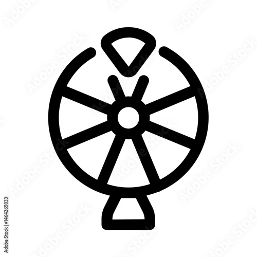 spinwheel icon with line style, perfect for user interface projects