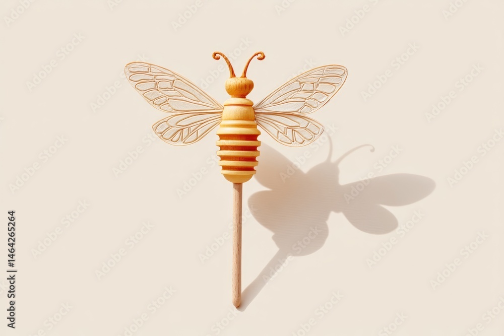 Minimal Honey Dipper Design Resembling Bee Antennae Creates a Unique Kitchen Accessory for Sweetening Drinks and Dishes