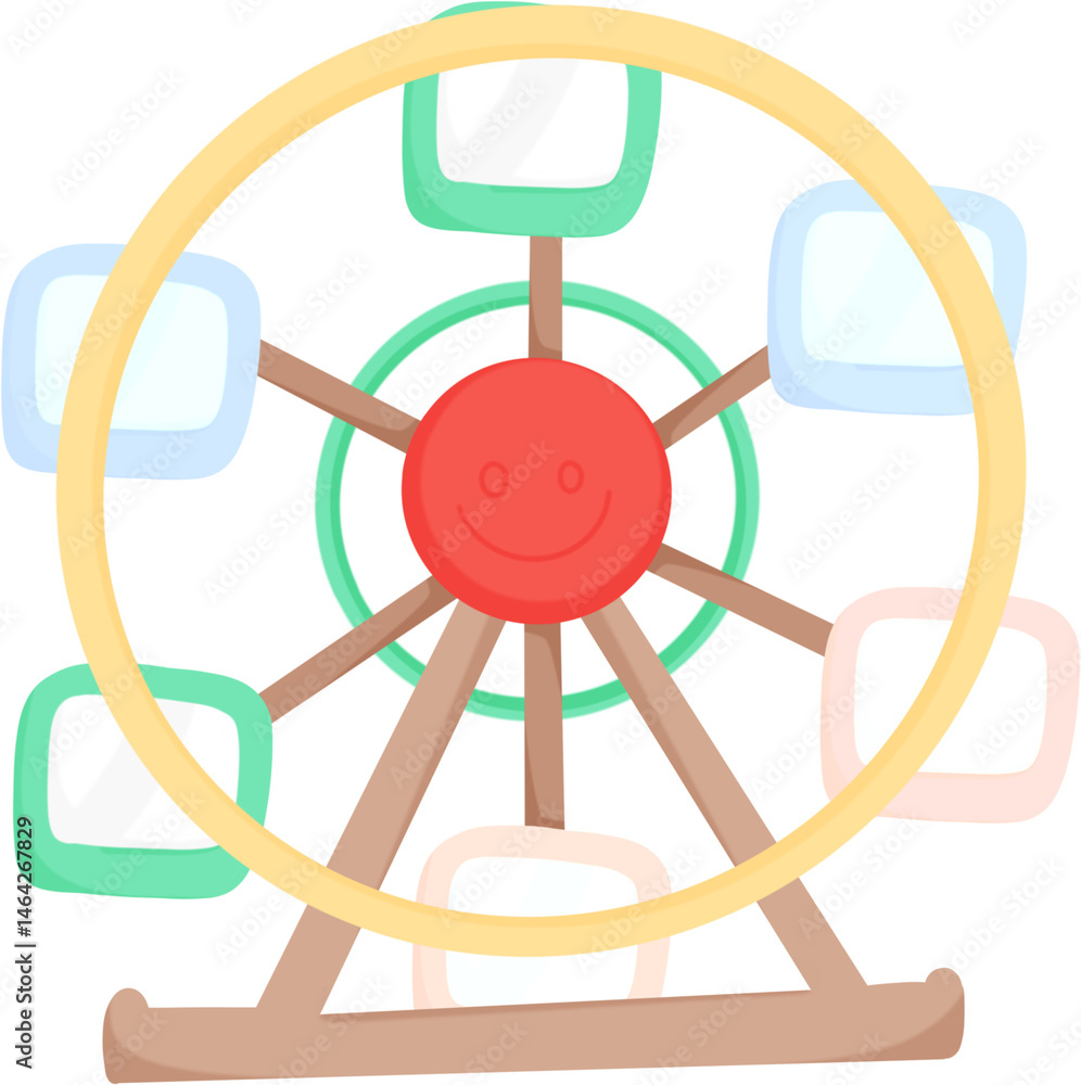 Obraz premium illustration ferris wheel