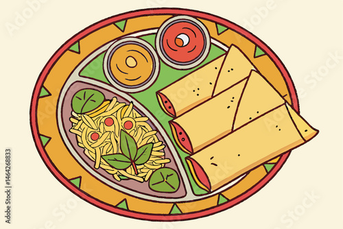 37 Indian thali, colorful platter, vegetarian feast, crispy dosa, golden samosas, fragrant biryani rice, spicy vegetable curry, chutney dipping sauce, garnished with fresh coriander, vibrant food phot