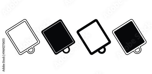 Cutting Board Icon Black and White Color Minimalist Vector Graphic Design 