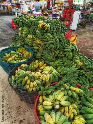 The bananas in the market