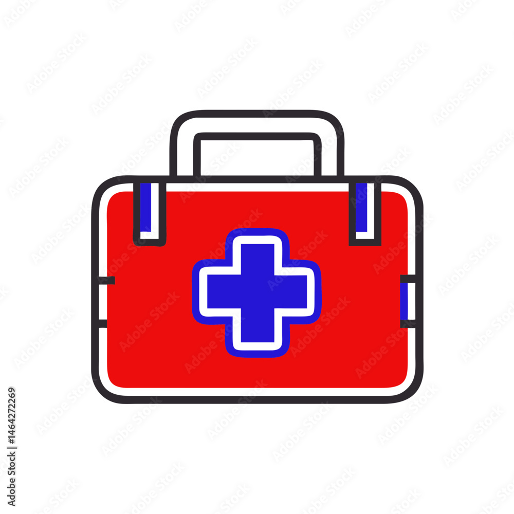 Obraz premium First aid kit icon on a white background