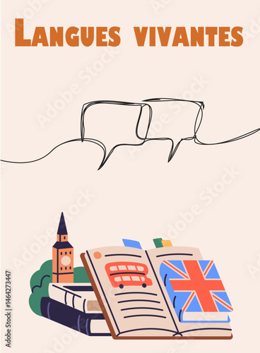 Matière scolaire Langues vivantes rentrée des classes anglais